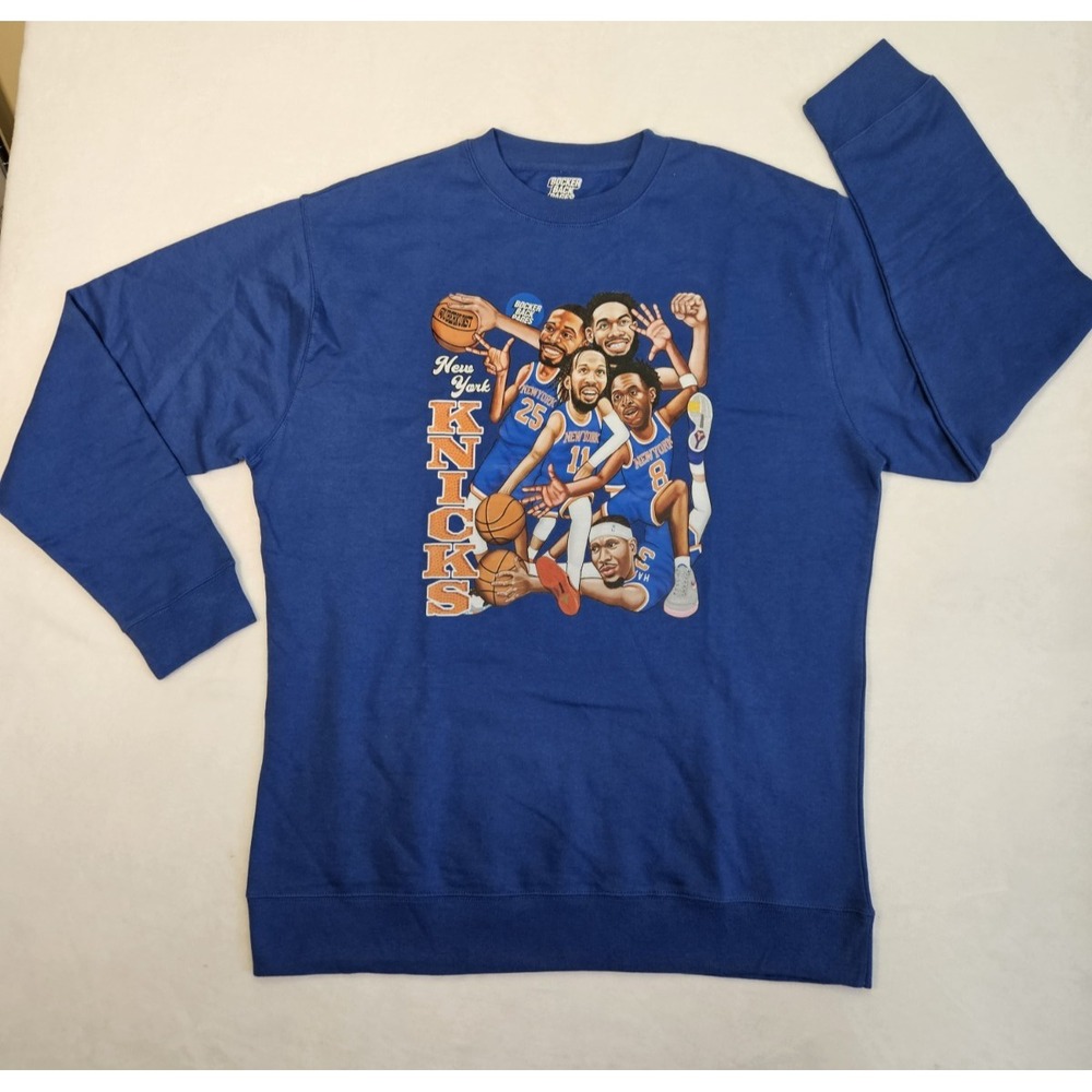 adidas Blue New York Knicks Sweatshirt